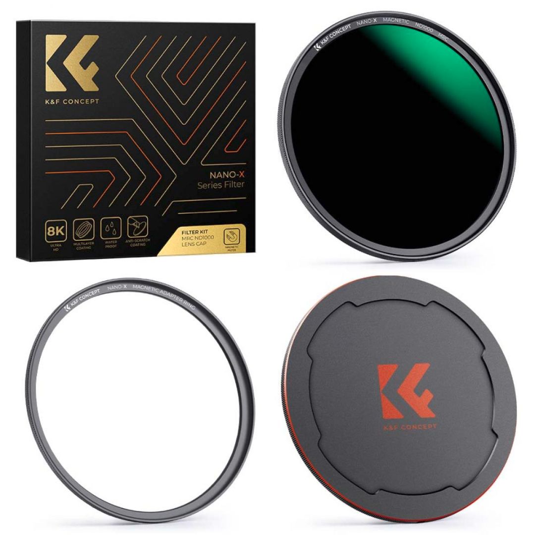 K&F Concept 82mm Magnetic ND1000 Filter, HD Waterproof Scratch-Resistant Anti-Reflection Nano-X SKU.1762 - 1